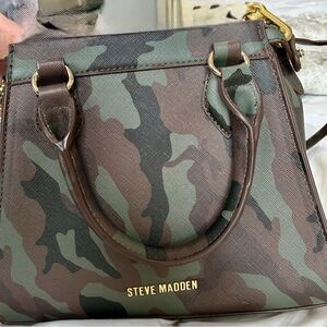 Steve Madden Camouflage Tote with Gold Accents